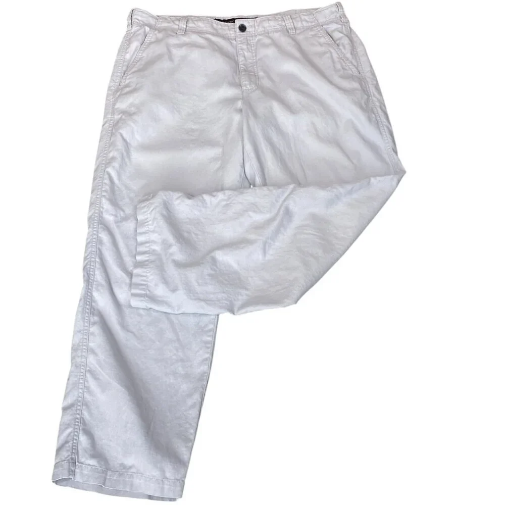 Marc Anthony Mens Linen-Cotton Pants Sz 38x30